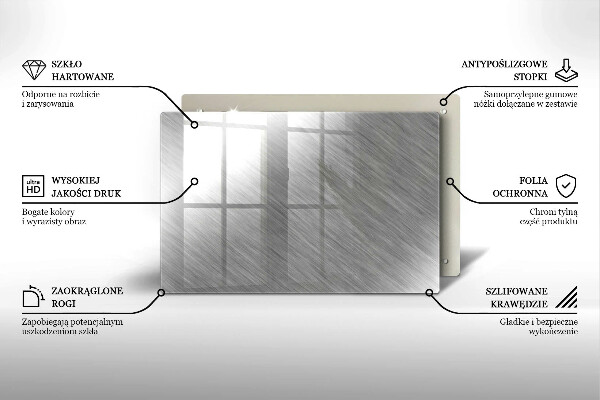 Skleněná deska za sporák Kovové textury pozadí