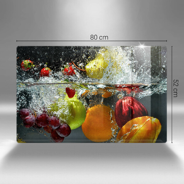 Skleněná deska za sporák Šťavnaté ovoce ve vodě