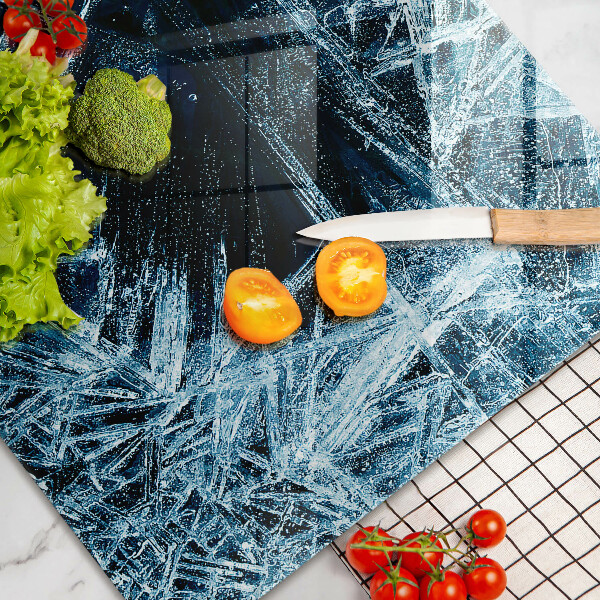 Skleněná deska za sporák Struktura ostrého ledu