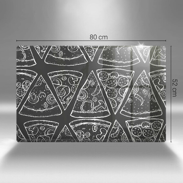 Skleněná deska za sporák Pizza ilustrace