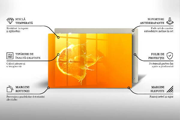 Skleněná deska za sporák Šťavnaté oranžové ovoce