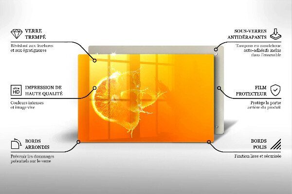 Skleněná deska za sporák Šťavnaté oranžové ovoce