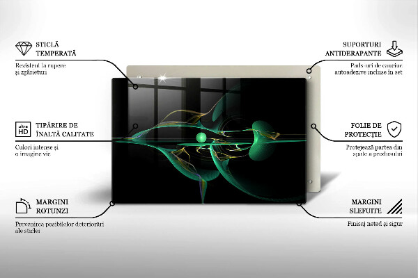 Skleněná deska za sporák Moderní abstrakce