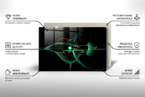 Skleněná deska za sporák Moderní abstrakce