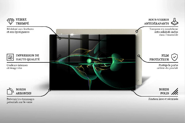 Skleněná deska za sporák Moderní abstrakce