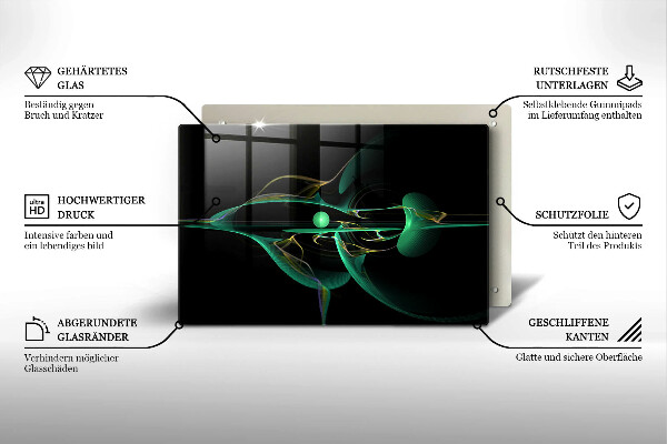 Skleněná deska za sporák Moderní abstrakce