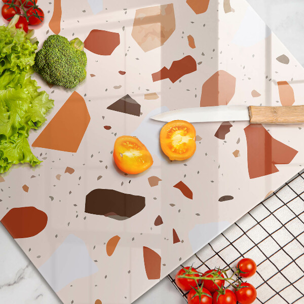 Skleněná deska za sporák Dekorativní kamenina