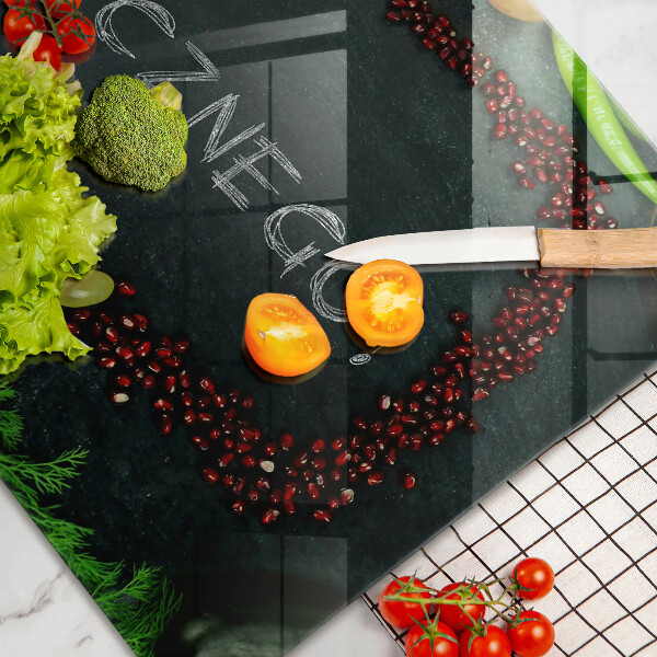 Skleněná deska za sporák Nápis Smacznego!