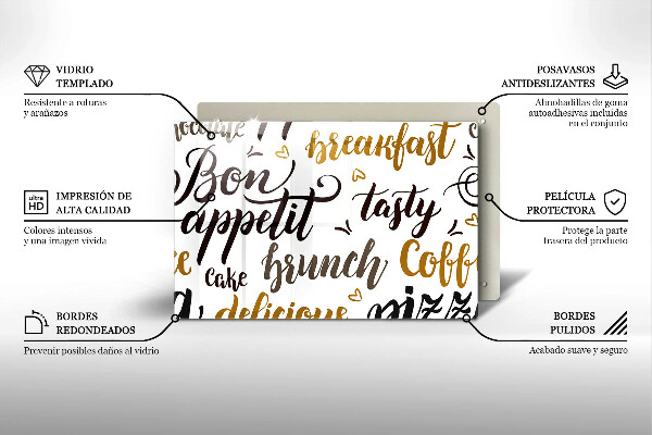 Skleněná deska za sporák Bon appetit