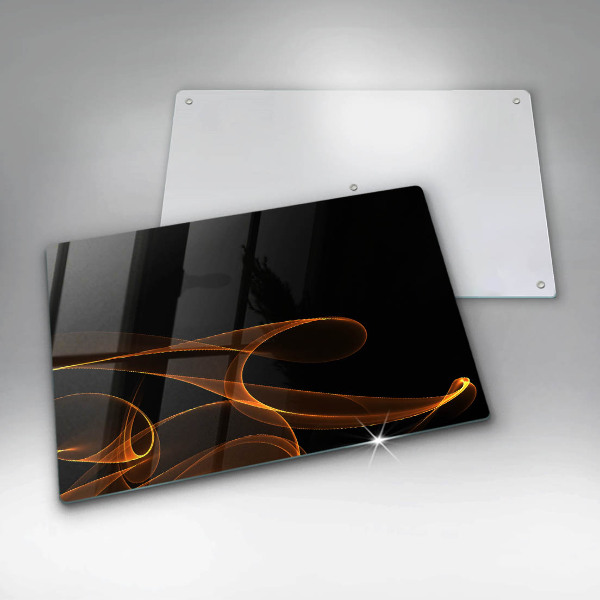 Skleněná deska za sporák Abstraktní linie