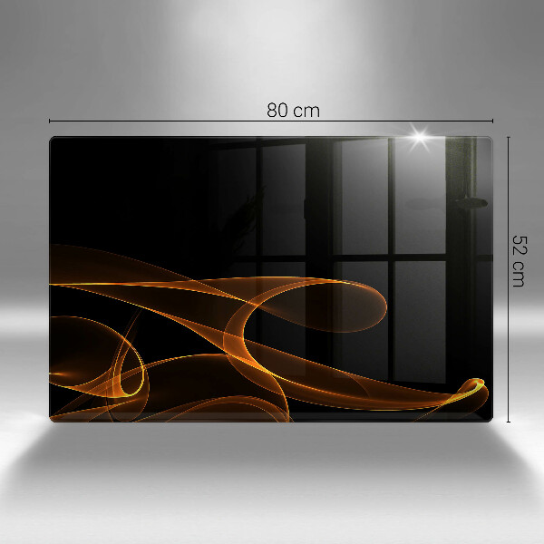 Skleněná deska za sporák Abstraktní linie