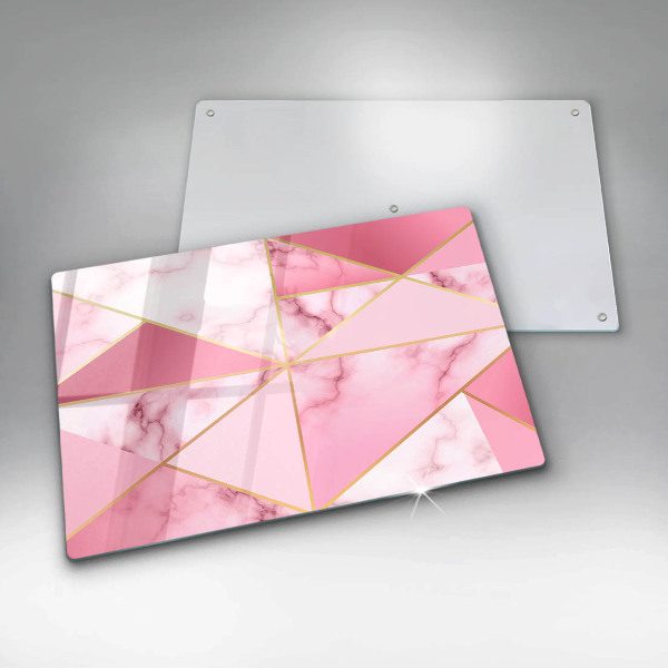 Skleněná deska za sporák Geometrický mramor