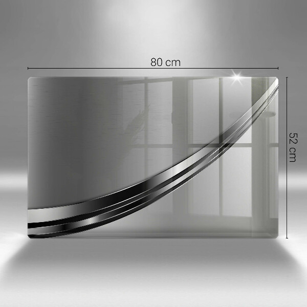 Skleněná deska za sporák Kovová abstrakce