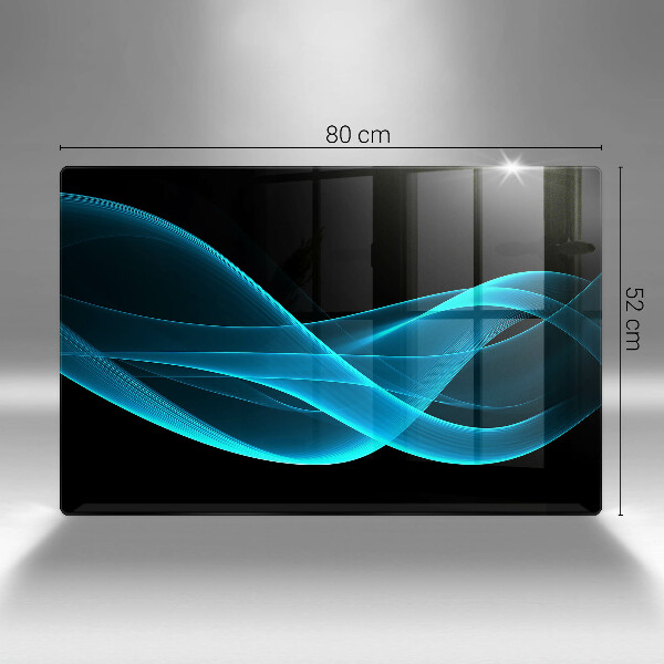 Skleněná deska za sporák Modrá abstrakce