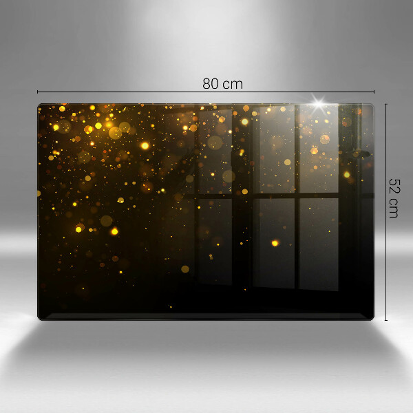 Skleněná deska za sporák Zlaté třpytky