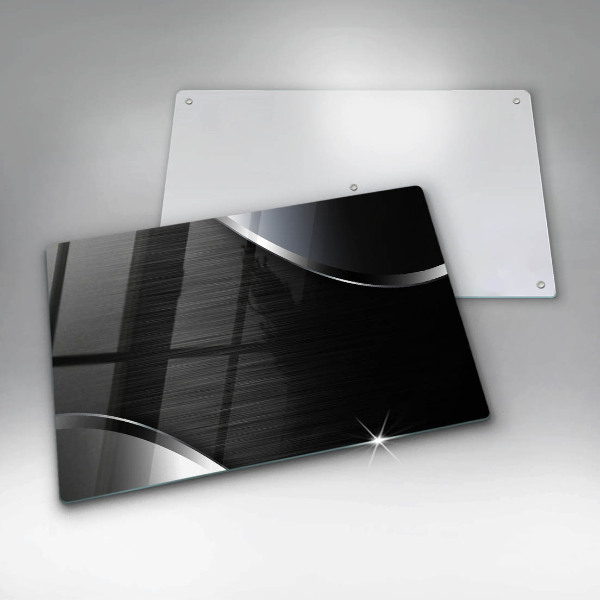 Skleněná deska za sporák Kovová abstrakce