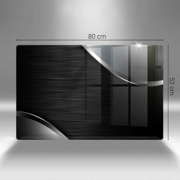 Skleněná deska za sporák Kovová abstrakce