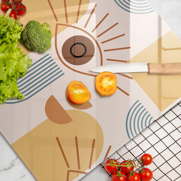 Skleněná deska za sporák Boho vzor očí