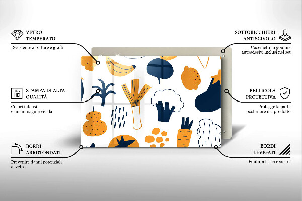 Skleněná deska za sporák Jídlo ilustrace
