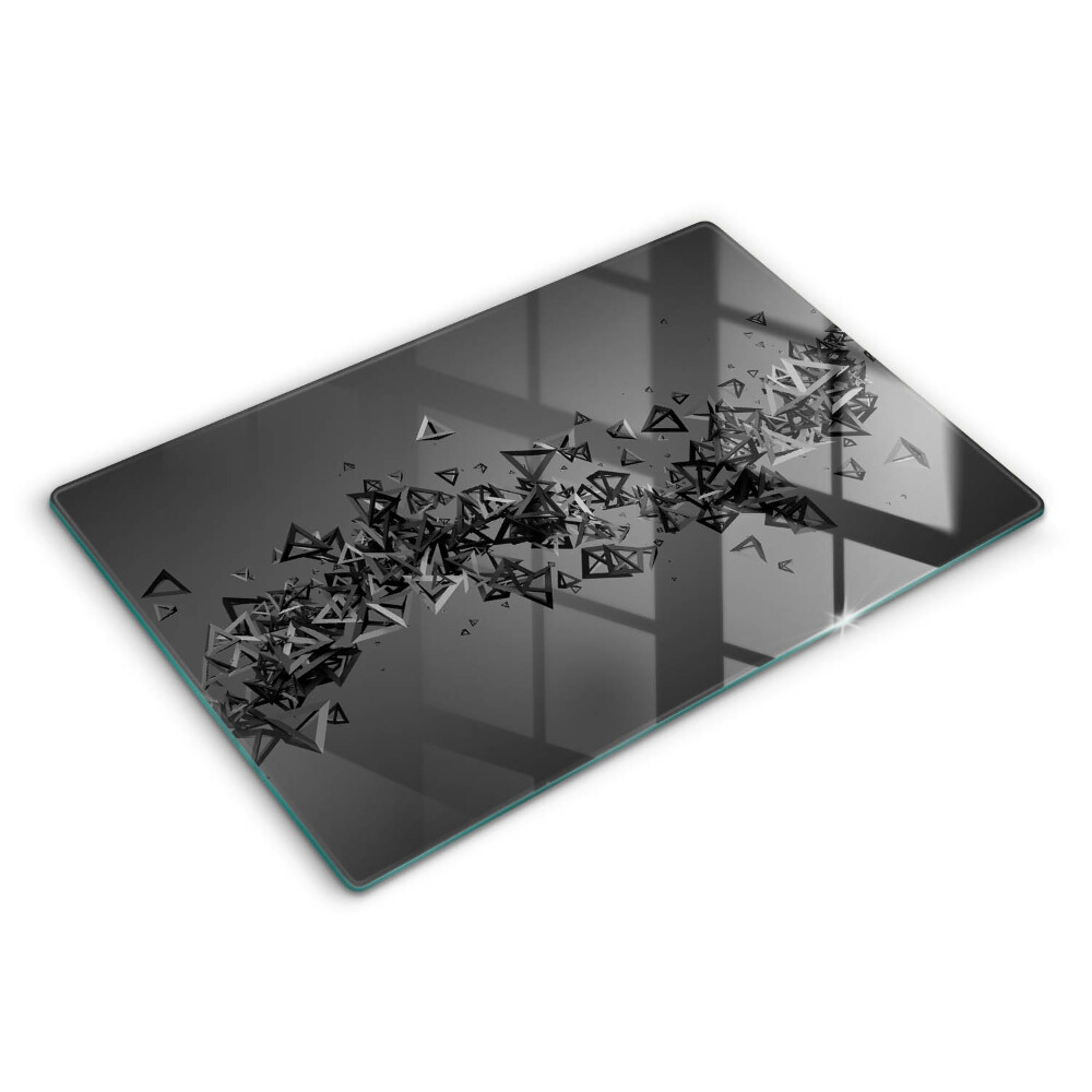 Skleněná deska za sporák Abstraktní 3D tvary