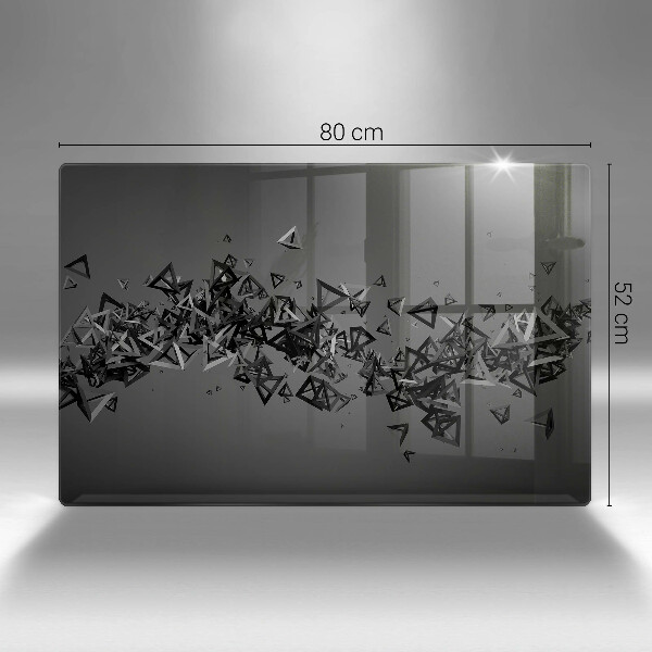 Skleněná deska za sporák Abstraktní 3D tvary