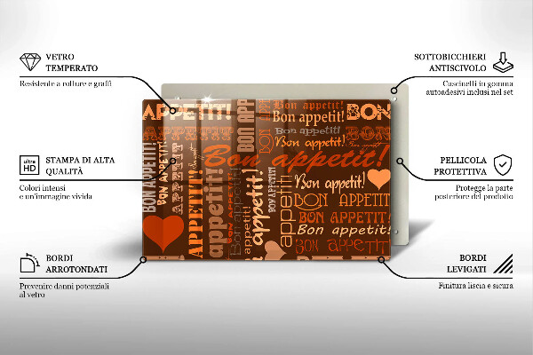 Skleněná deska za sporák Bon appetit