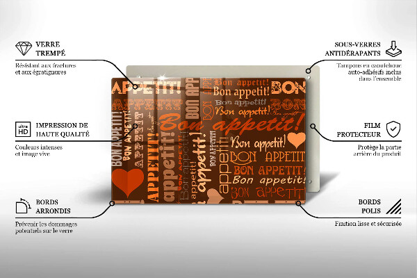 Skleněná deska za sporák Bon appetit