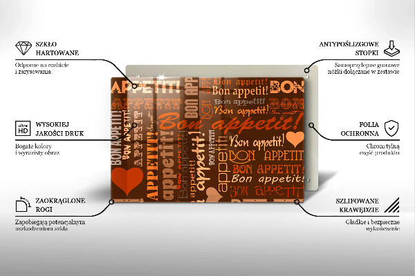 Skleněná deska za sporák Bon appetit