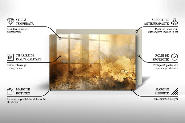 Skleněná deska za sporák Bohatá textura