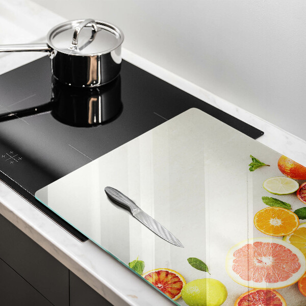 Skleněná deska za sporák Citrusové plody