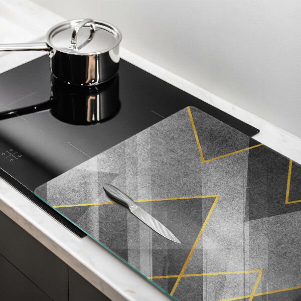 Skleněná deska za sporák Ostré tvary