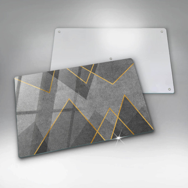 Skleněná deska za sporák Ostré tvary