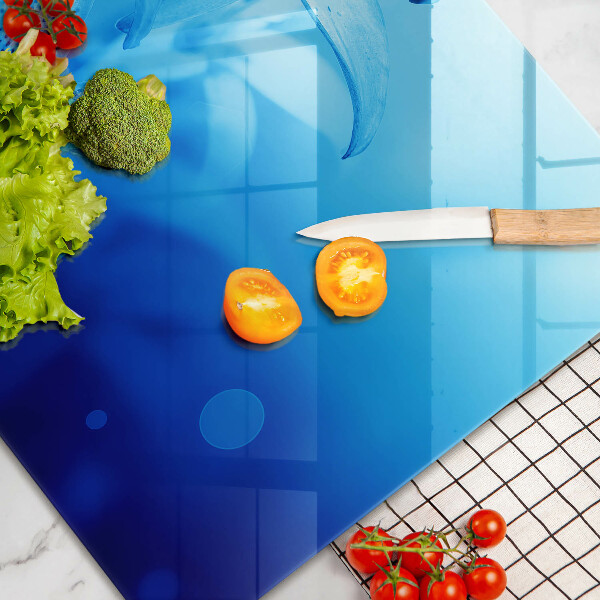 Skleněná deska za sporák Modré květy