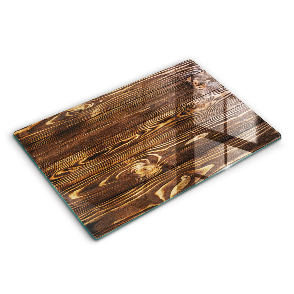 Skleněná deska za sporák Textura dřeva