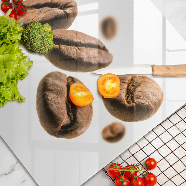 Skleněná deska za sporák Kávová zrna