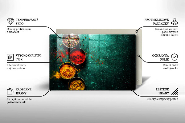 Skleněná deska za sporák Orientální koření