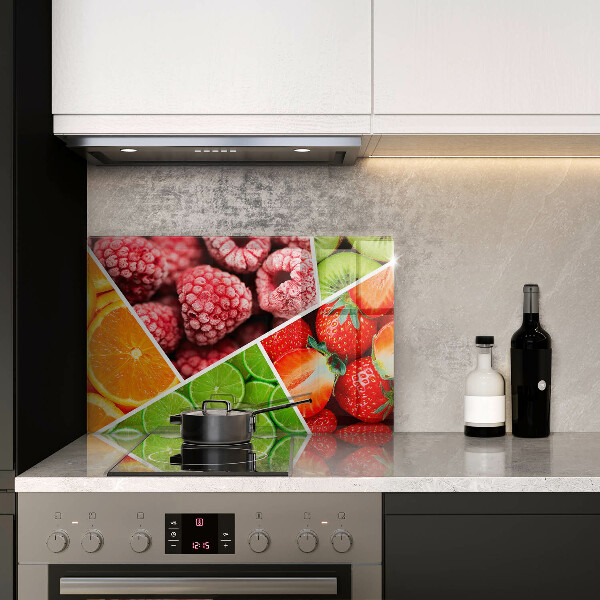 Skleněná deska za sporák Barevné ovoce