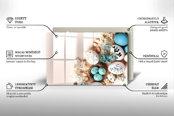 Skleněná deska za sporák velikonoční dekorace