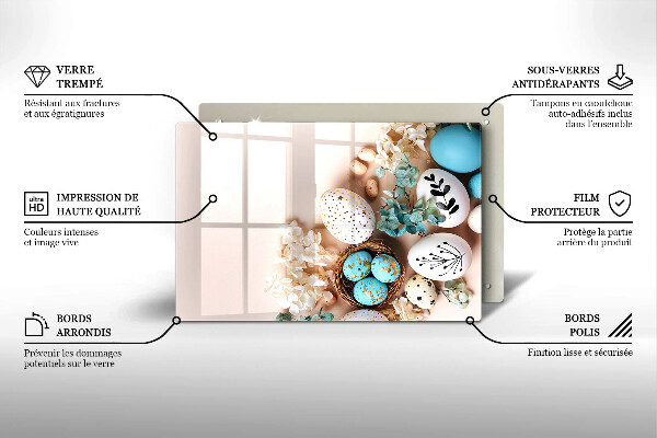 Skleněná deska za sporák velikonoční dekorace