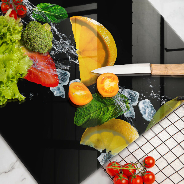 Skleněná deska za sporák Ovoce ve vodě