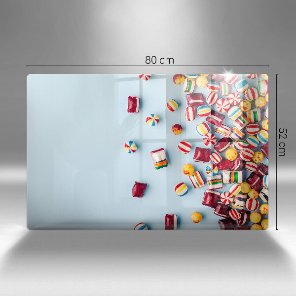 Skleněná deska za sporák Barevné bonbóny