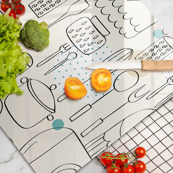 Skleněná deska za sporák Kuchyňské doplňky