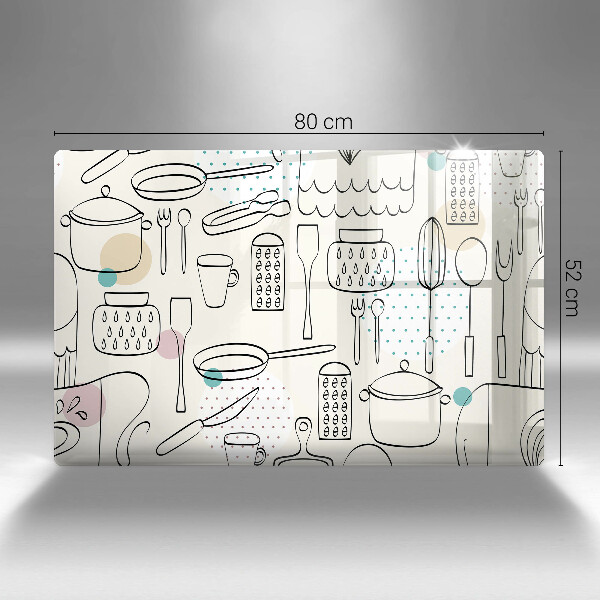 Skleněná deska za sporák Kuchyňské doplňky