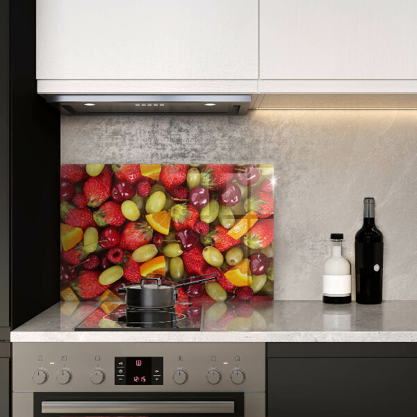 Skleněná deska za sporák Letní ovoce