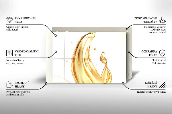 Skleněná deska za sporák olivový olej