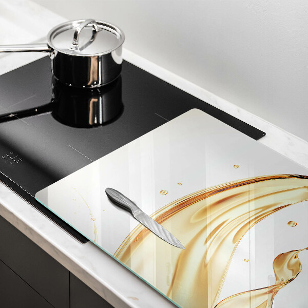 Skleněná deska za sporák olivový olej