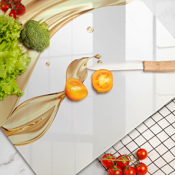 Skleněná deska za sporák olivový olej