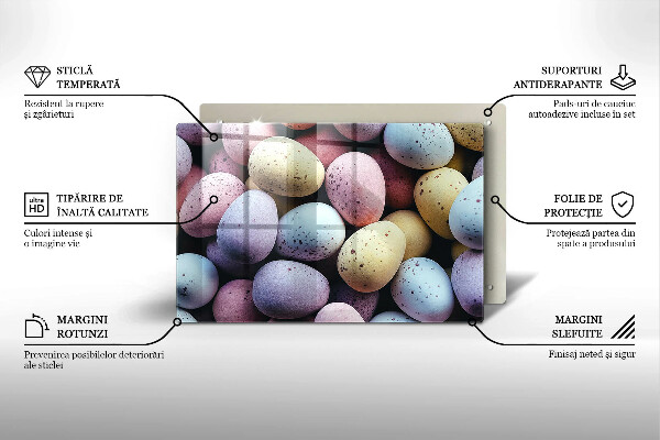 Skleněná deska za sporák velikonoční vajíčka