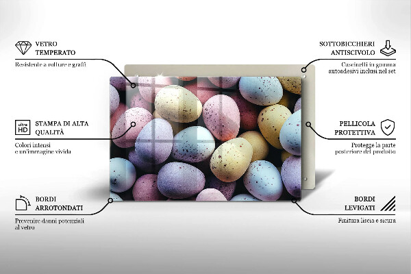 Skleněná deska za sporák velikonoční vajíčka