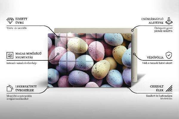 Skleněná deska za sporák velikonoční vajíčka